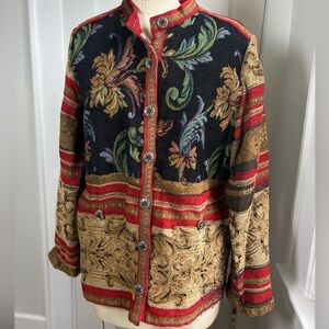Vintage Sag Harbor Tapestry Boho Jacket